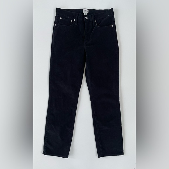 J.Crew Women's Black Vintage slim-straight corduroy pant Size 28, like new! - Picture 2 of 12